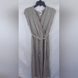 Caution To The Wind Gray and White Striped Top